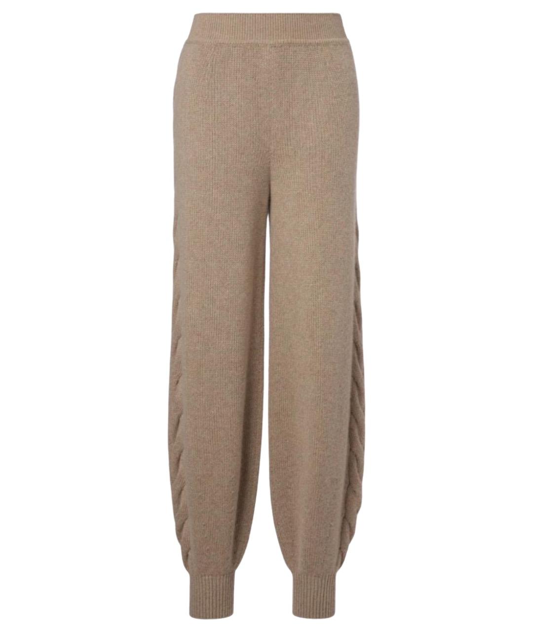 LORO PIANA Бежевые кашемировые прямые брюки, фото 1