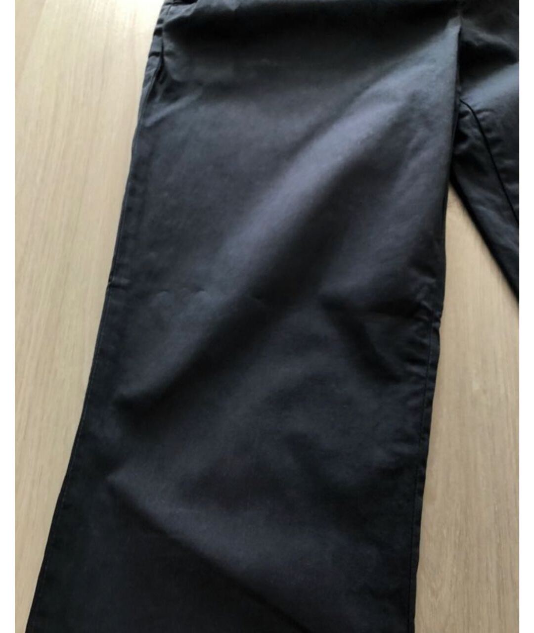 GIANFRANCO FERRE Черные хлопко-эластановые прямые брюки, фото 3
