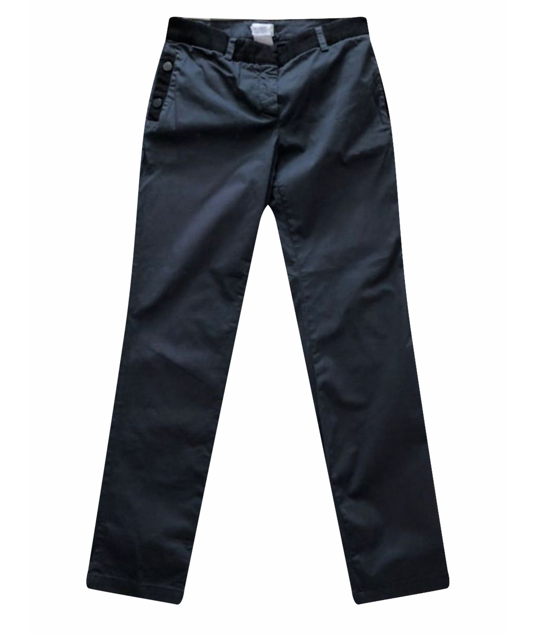 GIANFRANCO FERRE Черные хлопко-эластановые прямые брюки, фото 1