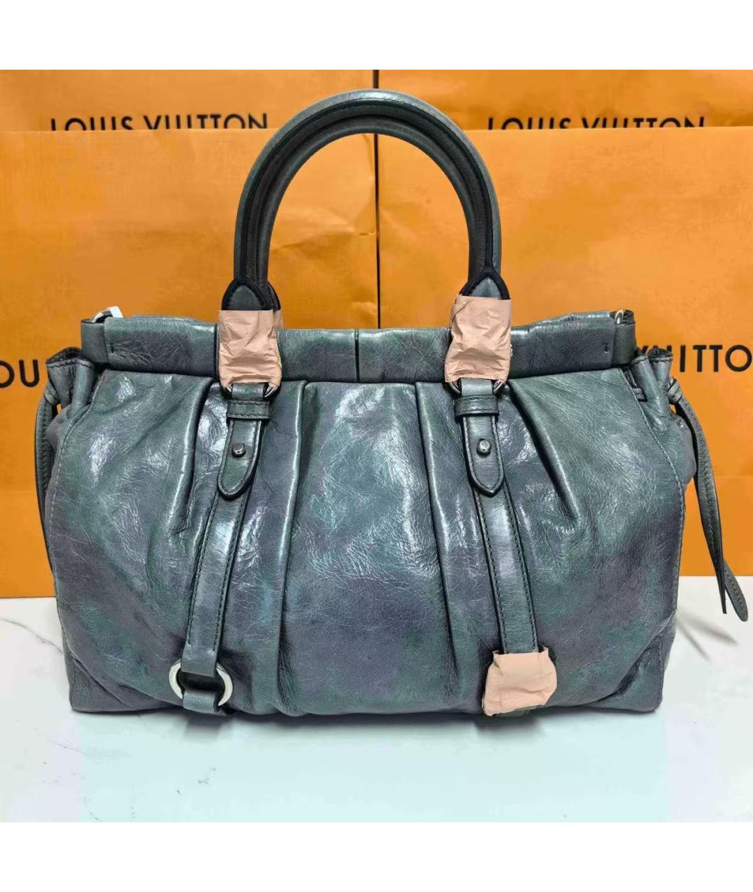 MIU MIU Голубая кожаная сумка через плечо, фото 4