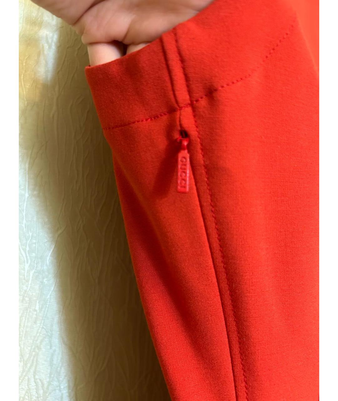 GUCCI Красное вискозное повседневное платье, фото 7