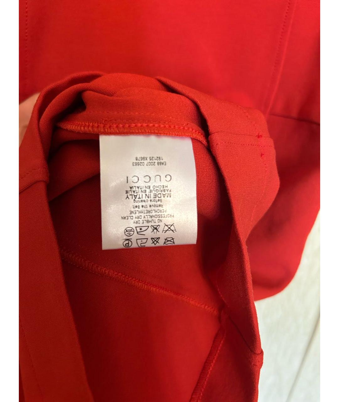 GUCCI Красное вискозное повседневное платье, фото 5