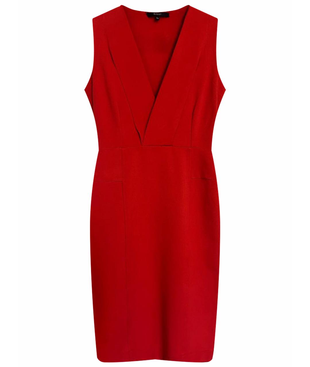 GUCCI Красное вискозное повседневное платье, фото 1