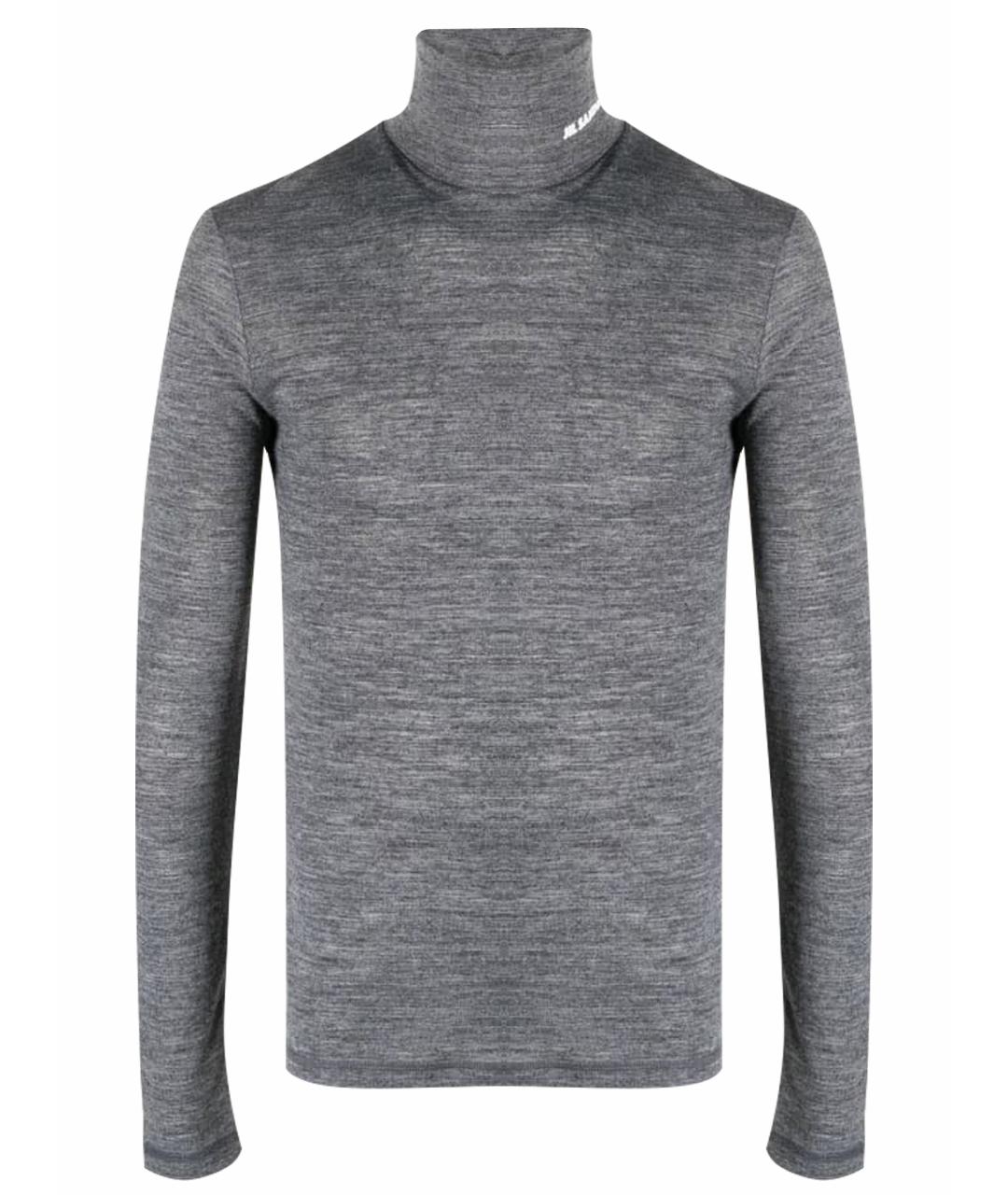 JIL SANDER Серая шерстяная водолазка, фото 1