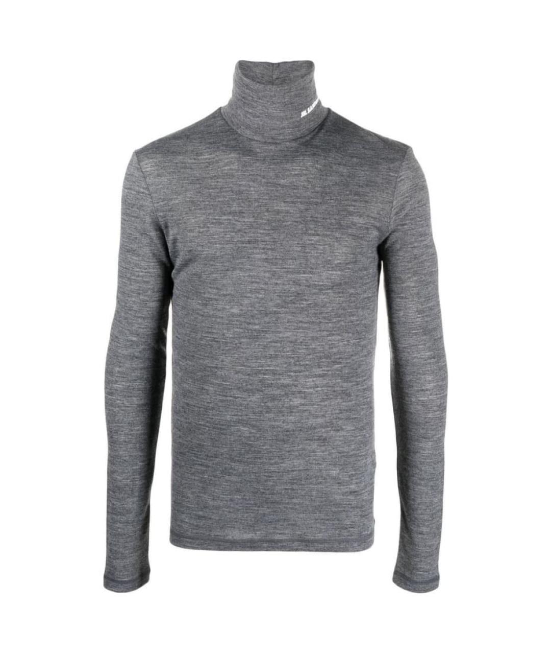 JIL SANDER Серая шерстяная водолазка, фото 8