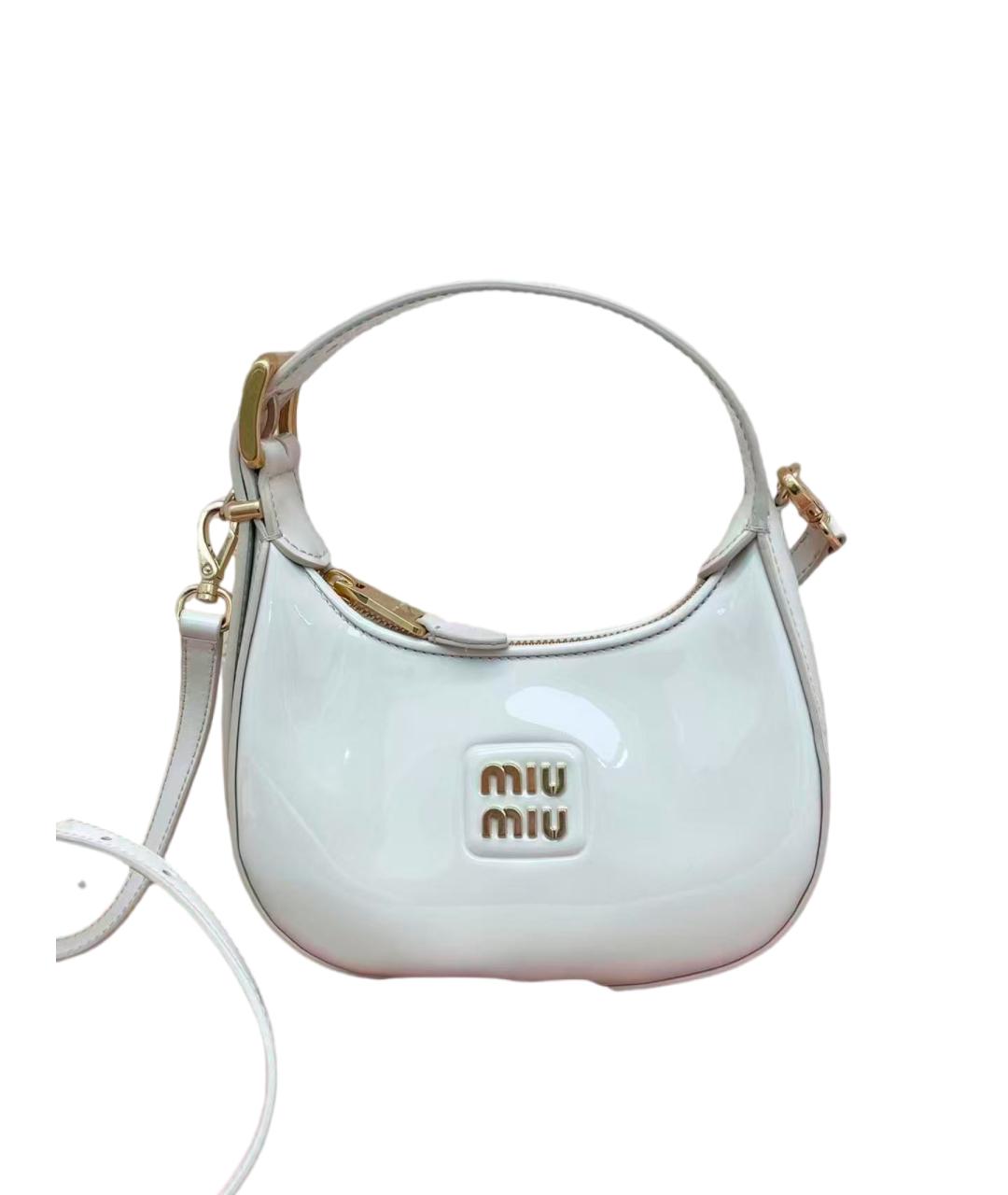 MIU MIU Белая сумка через плечо, фото 10