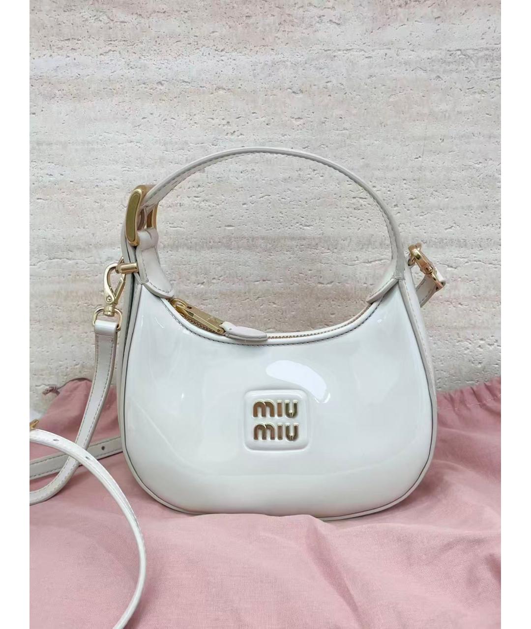 MIU MIU Белая сумка через плечо, фото 2