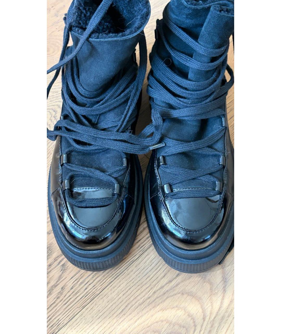 CHANEL Черные полусапоги из лакированной кожи, фото 3