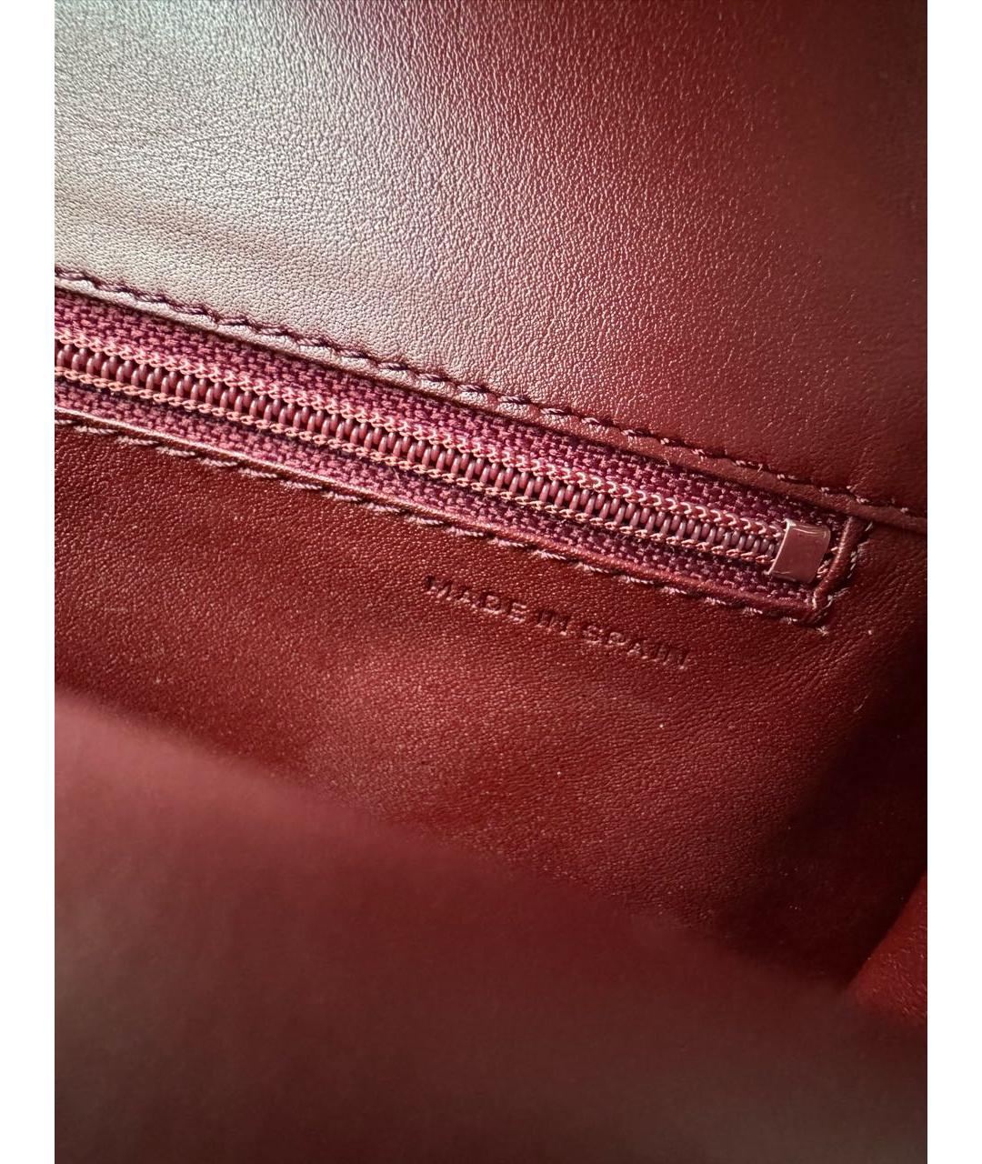 CARTIER Бордовая кожаная сумка через плечо, фото 5