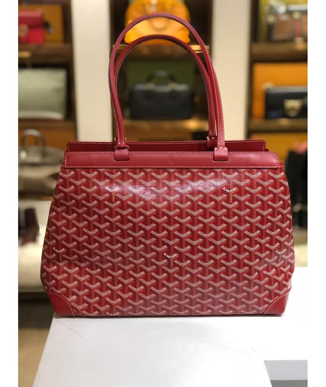 GOYARD Красная сумка с короткими ручками, фото 3