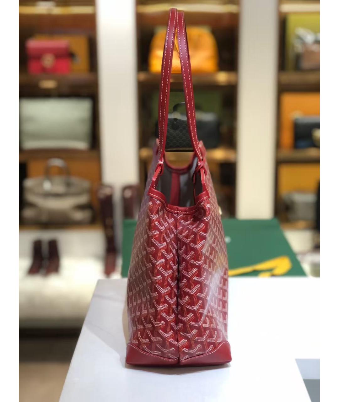 GOYARD Красная сумка с короткими ручками, фото 5