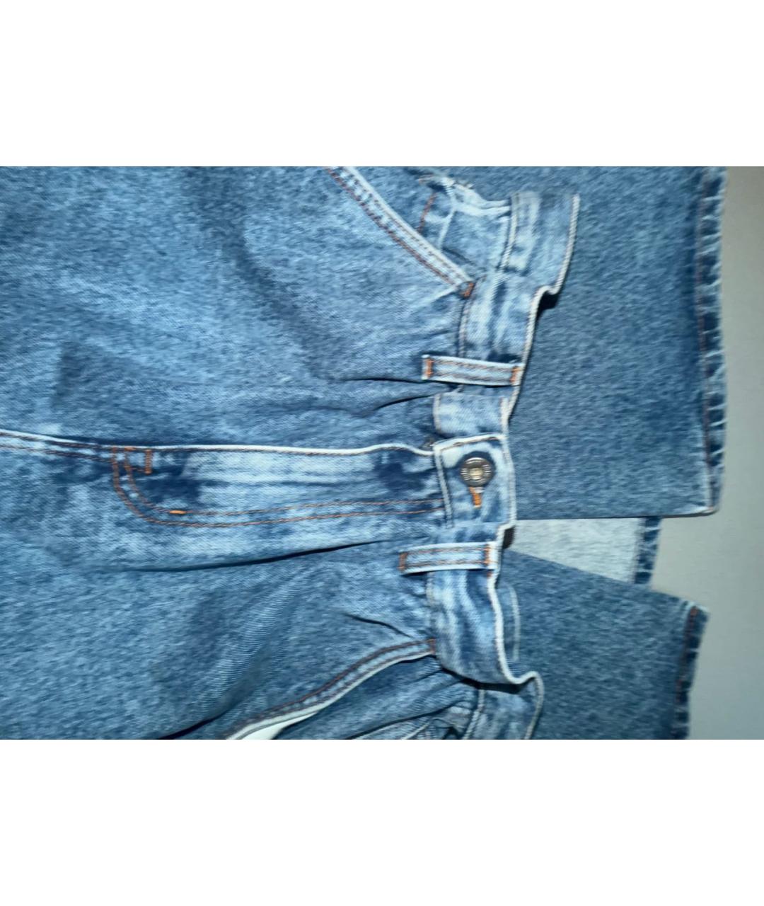 MIU MIU Синяя деним юбка миди, фото 3