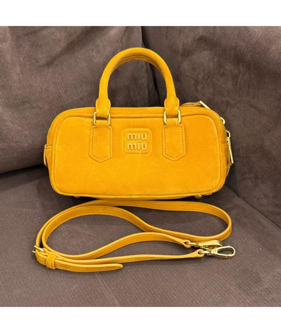 MIU MIU Желтая сумка через плечо, фото 2