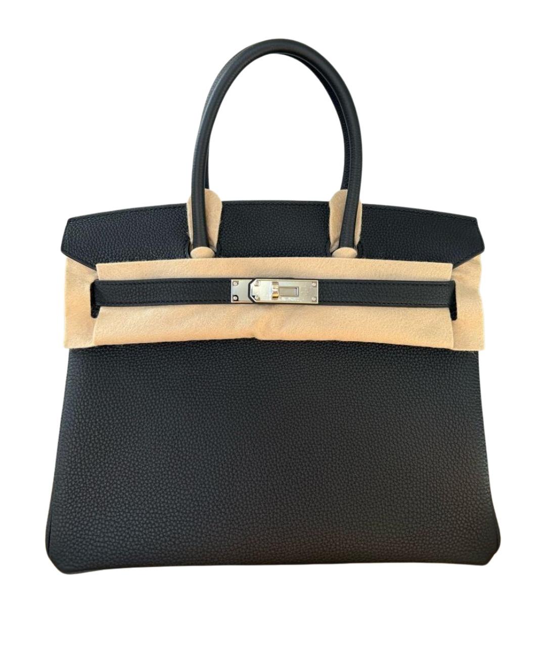 HERMES Черная кожаная сумка на плечо, фото 1