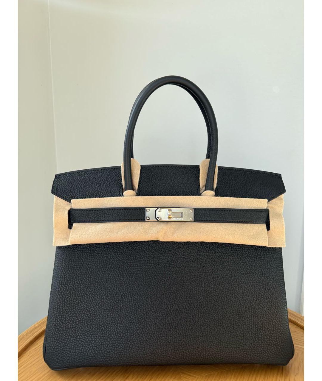 HERMES Черная кожаная сумка на плечо, фото 3