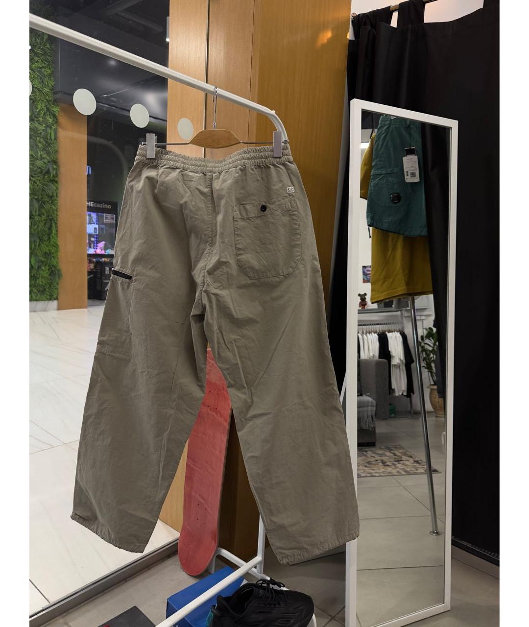 CP COMPANY Бежевые хлопковые повседневные брюки, фото 3