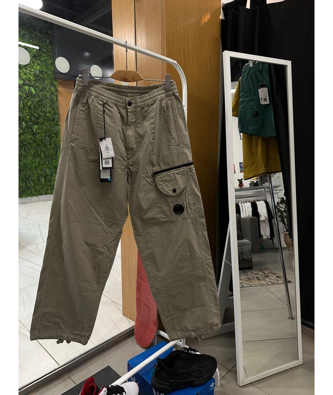 CP COMPANY Бежевые хлопковые повседневные брюки, фото 2