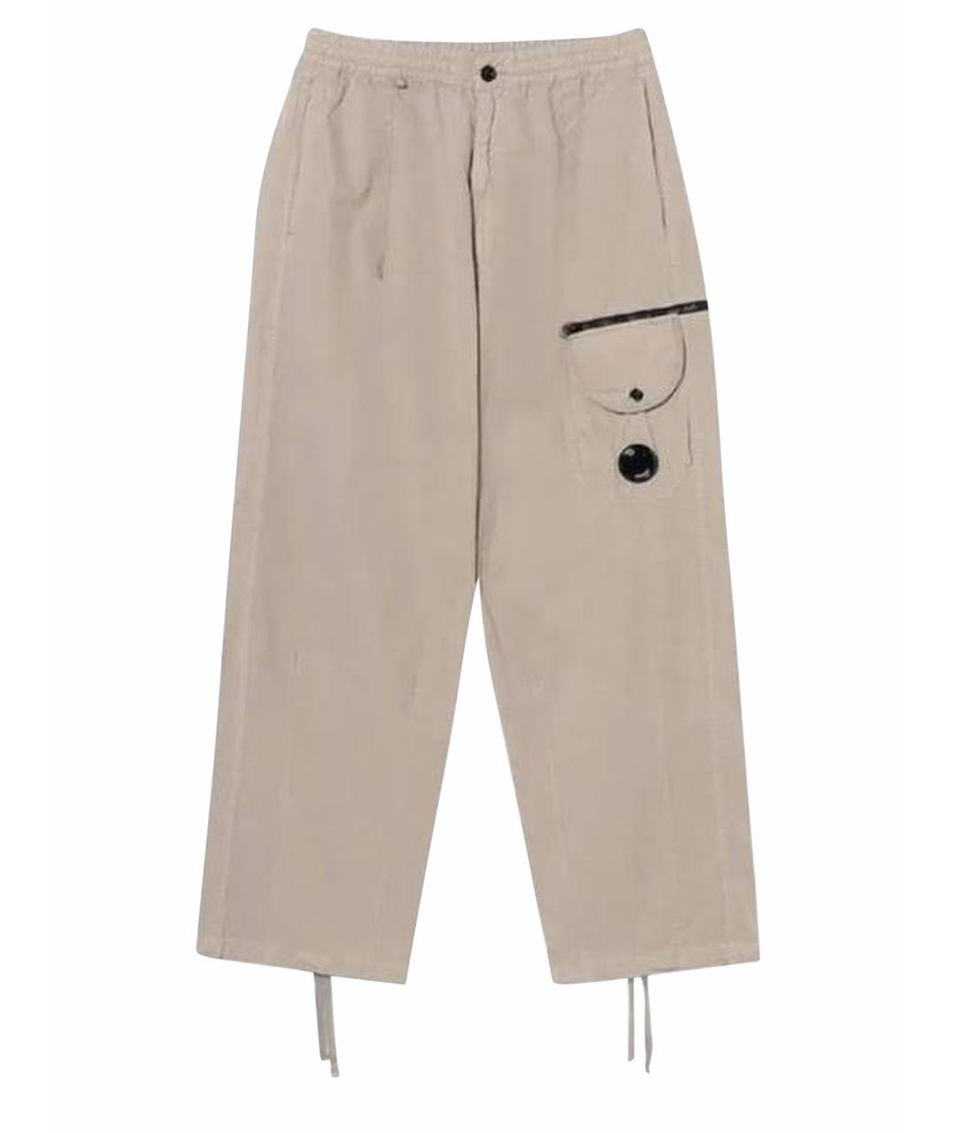 CP COMPANY Бежевые хлопковые повседневные брюки, фото 1