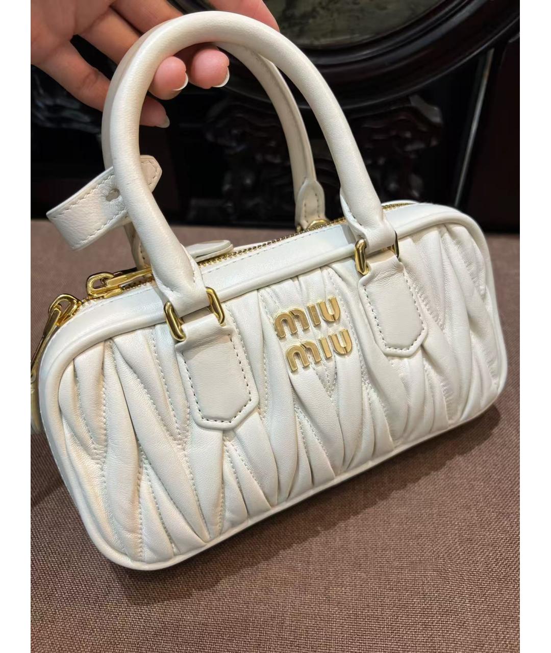 MIU MIU Белая сумка через плечо, фото 7