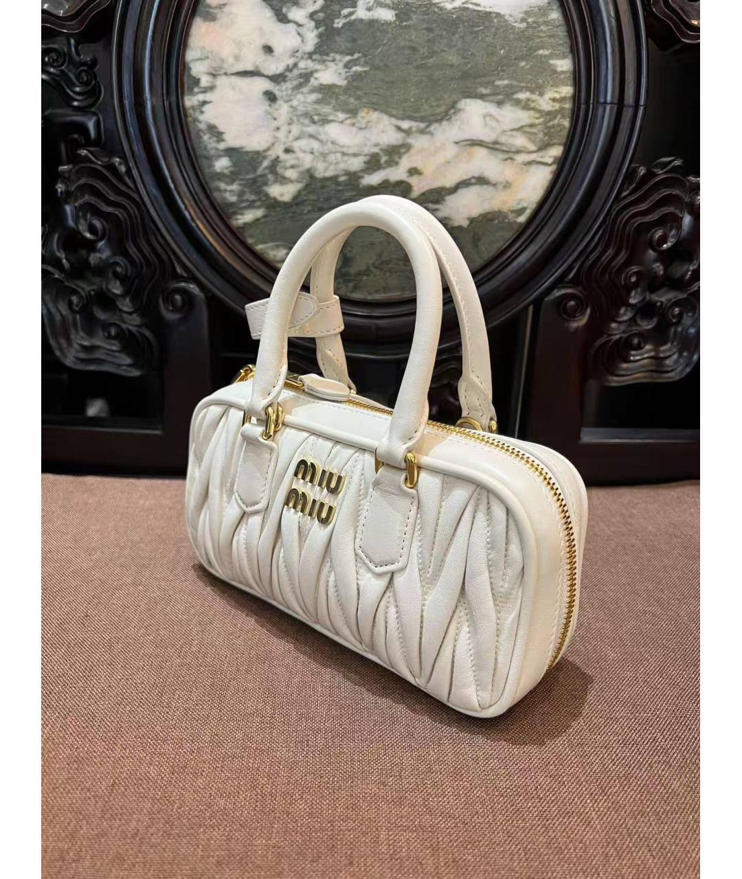 MIU MIU Белая сумка через плечо, фото 5