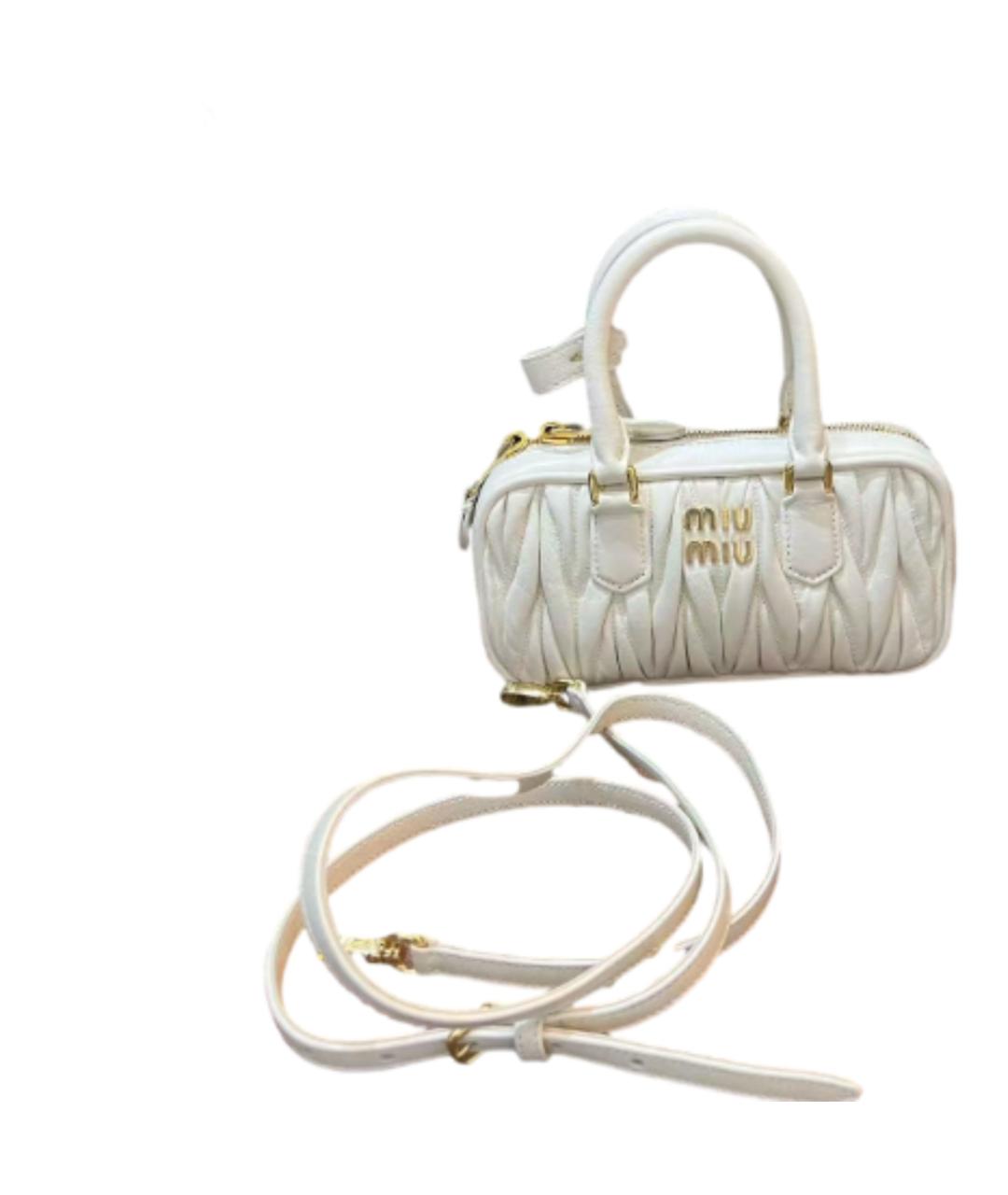 MIU MIU Белая сумка через плечо, фото 9