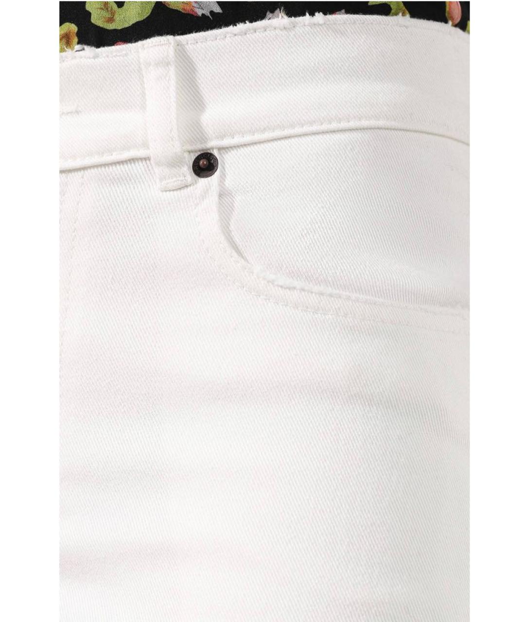 BALENCIAGA Белые хлопко-эластановые джинсы слим, фото 4