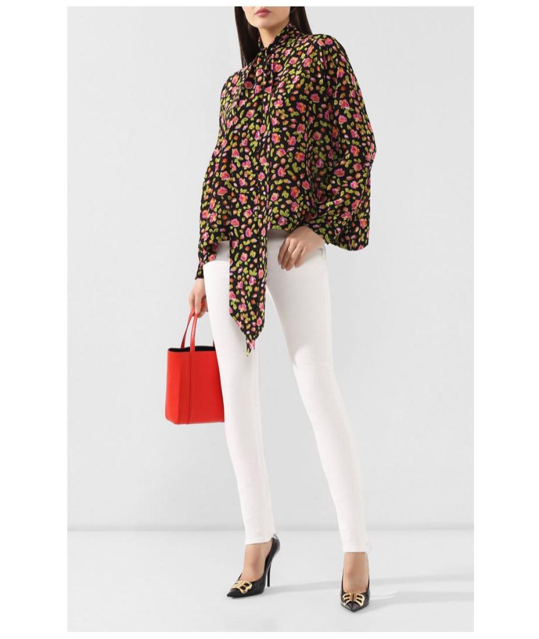 BALENCIAGA Белые хлопко-эластановые джинсы слим, фото 5