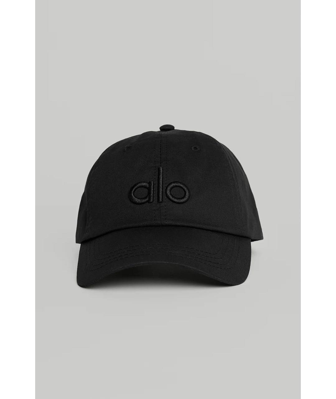 ALO YOGA Черная хлопковая кепка, фото 5