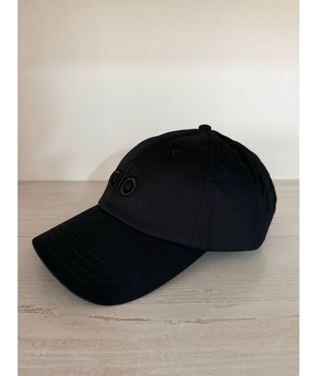 ALO YOGA Черная хлопковая кепка, фото 3