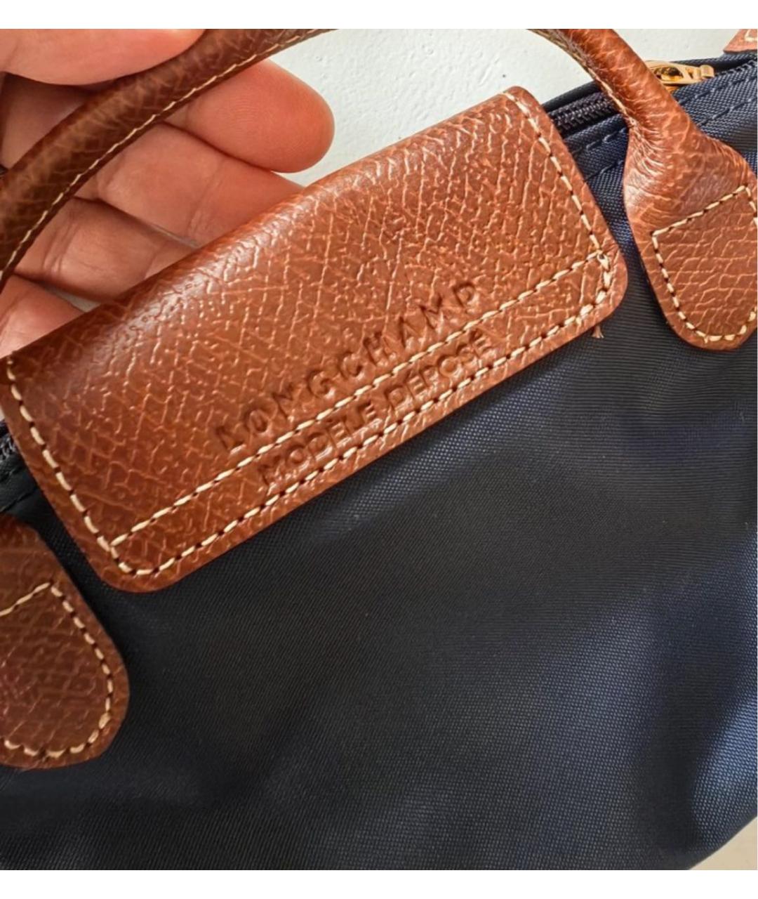 LONGCHAMP Темно-синяя сумка с короткими ручками, фото 7