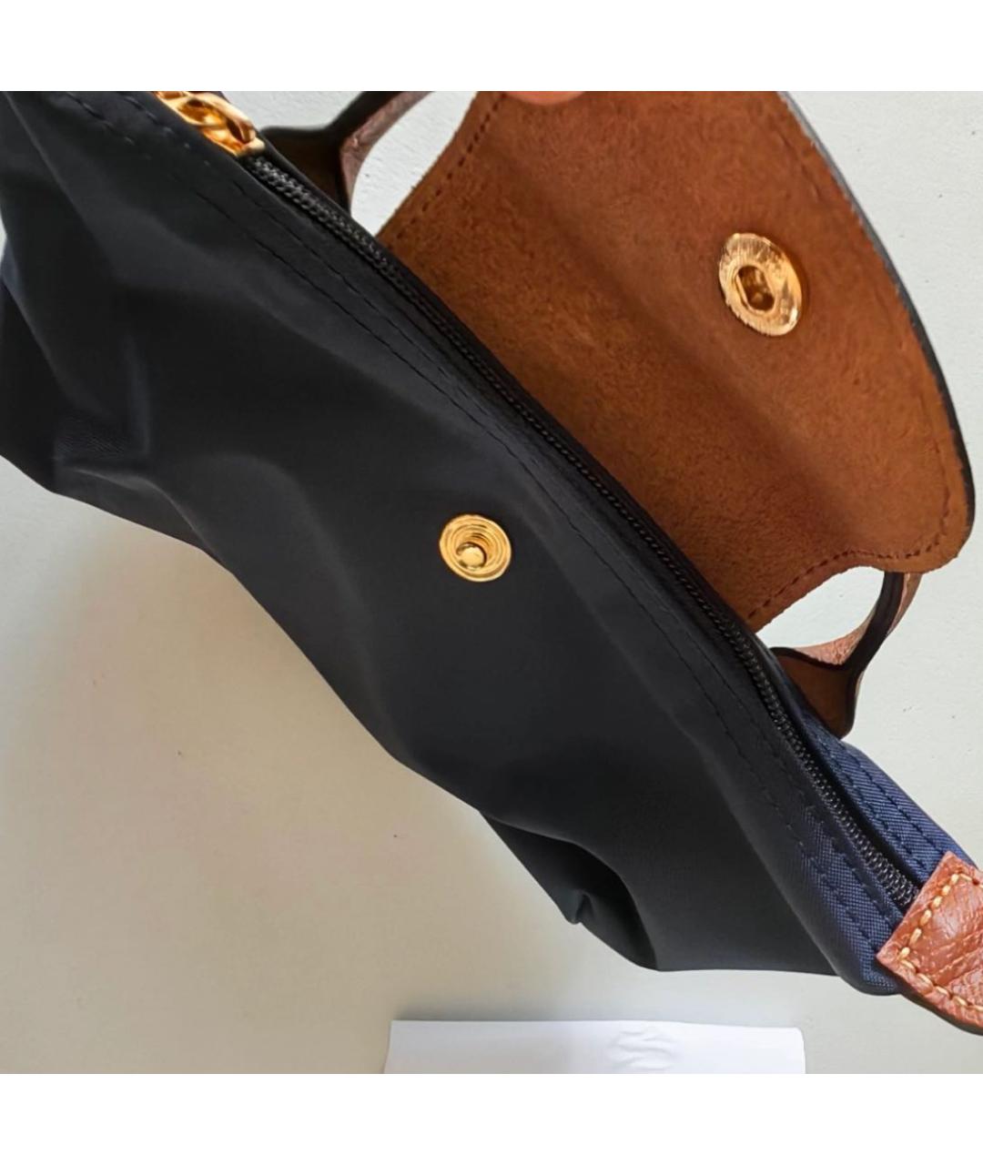 LONGCHAMP Темно-синяя сумка с короткими ручками, фото 6