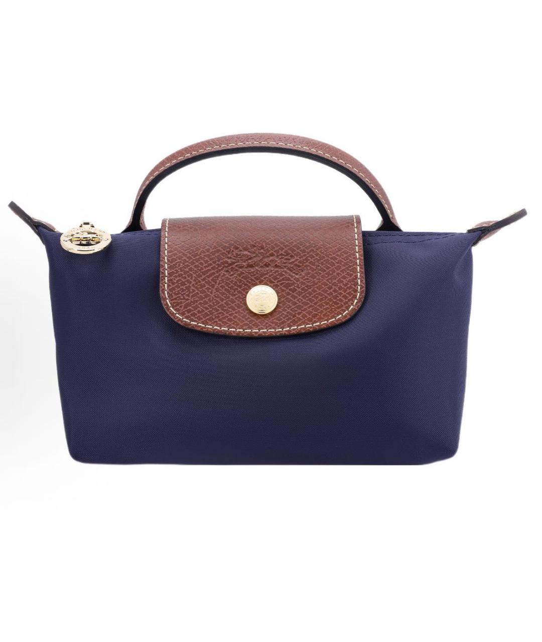 LONGCHAMP Темно-синяя сумка с короткими ручками, фото 8