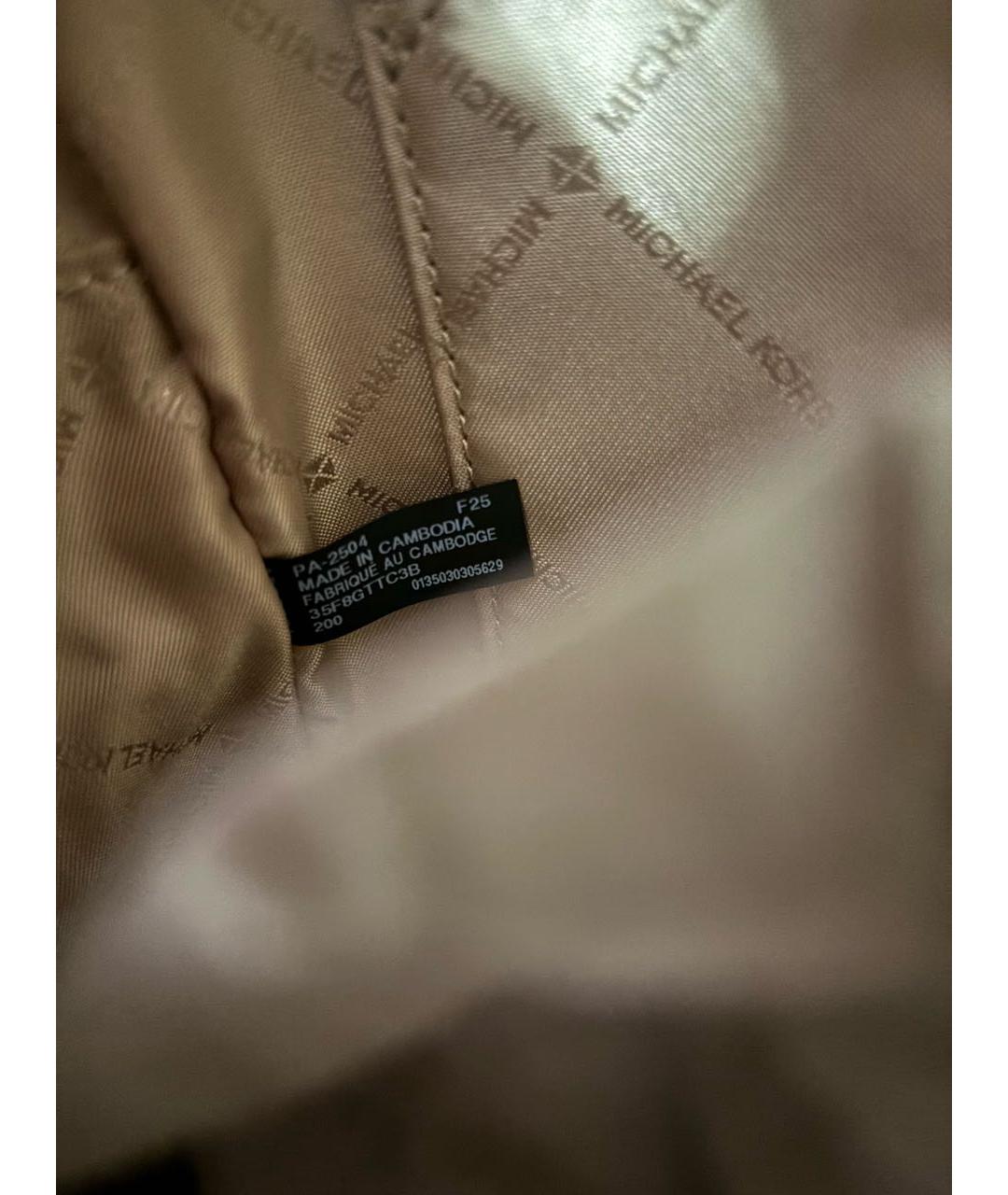 MICHAEL KORS Коричневая сумка через плечо из искусственной кожи, фото 6