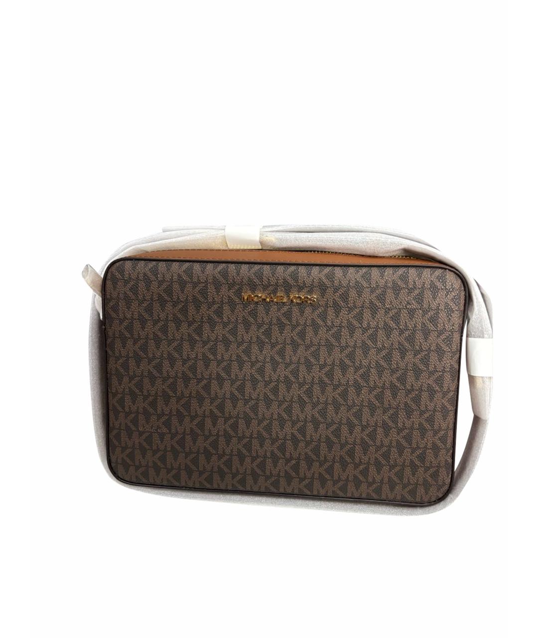 MICHAEL KORS Коричневая сумка через плечо из искусственной кожи, фото 1