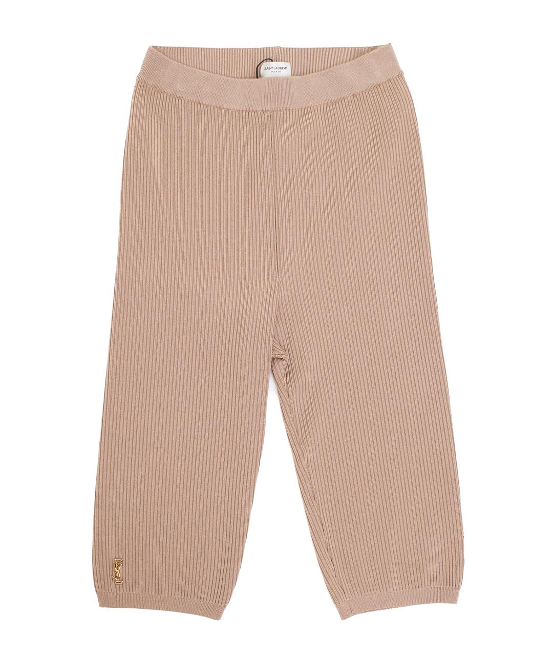 SAINT LAURENT Бежевые вискозные шорты, фото 1