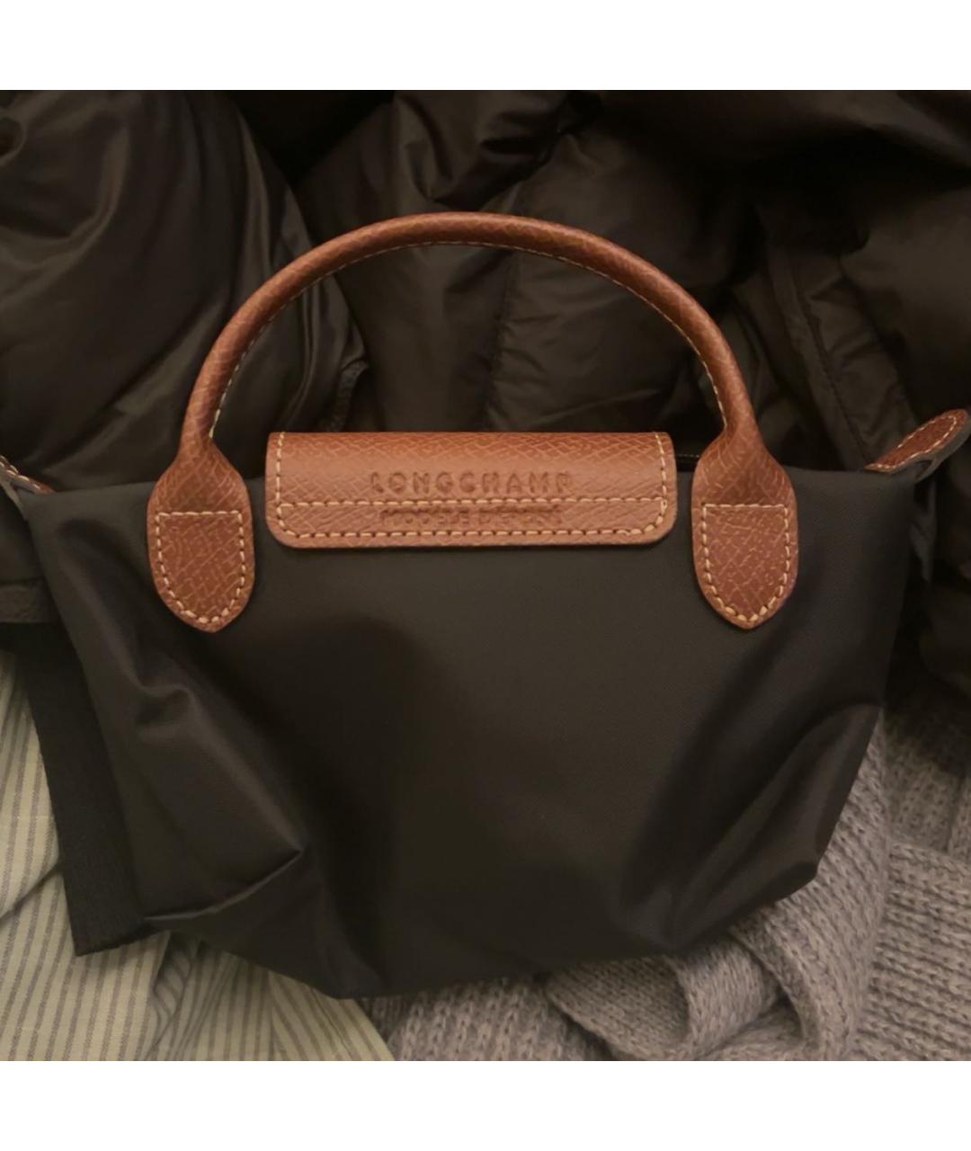 LONGCHAMP Черная сумка с короткими ручками, фото 8