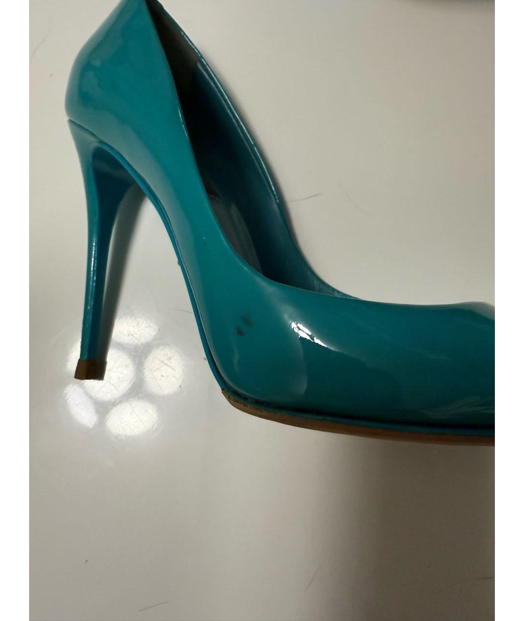 DOLCE&GABBANA Бирюзовые туфли из лакированной кожи, фото 7