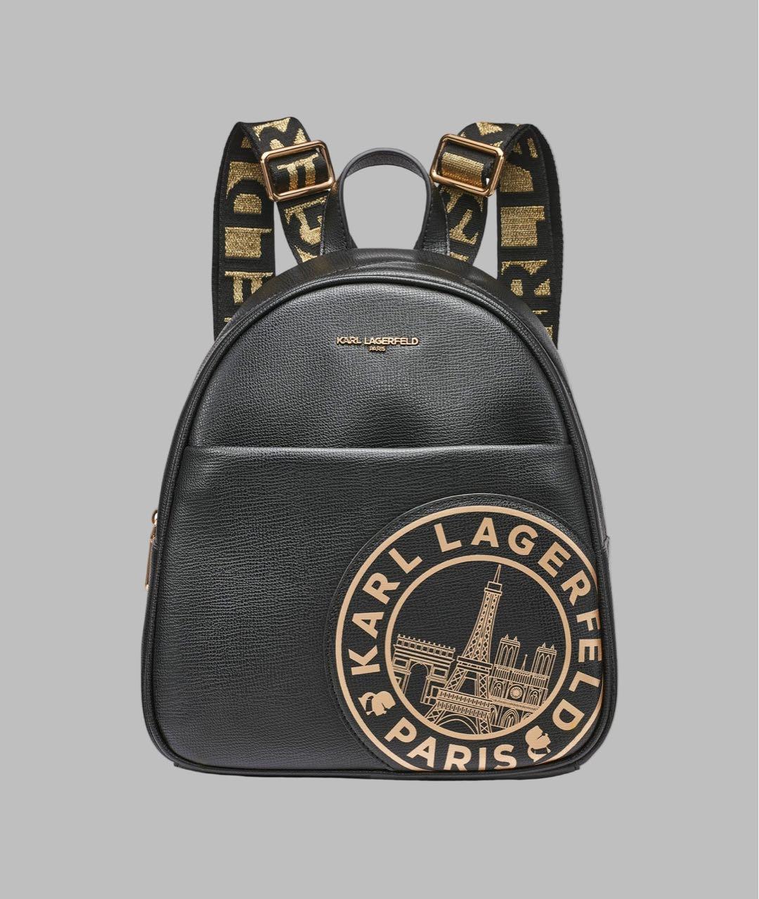 KARL LAGERFELD Черный кожаный рюкзак, фото 8
