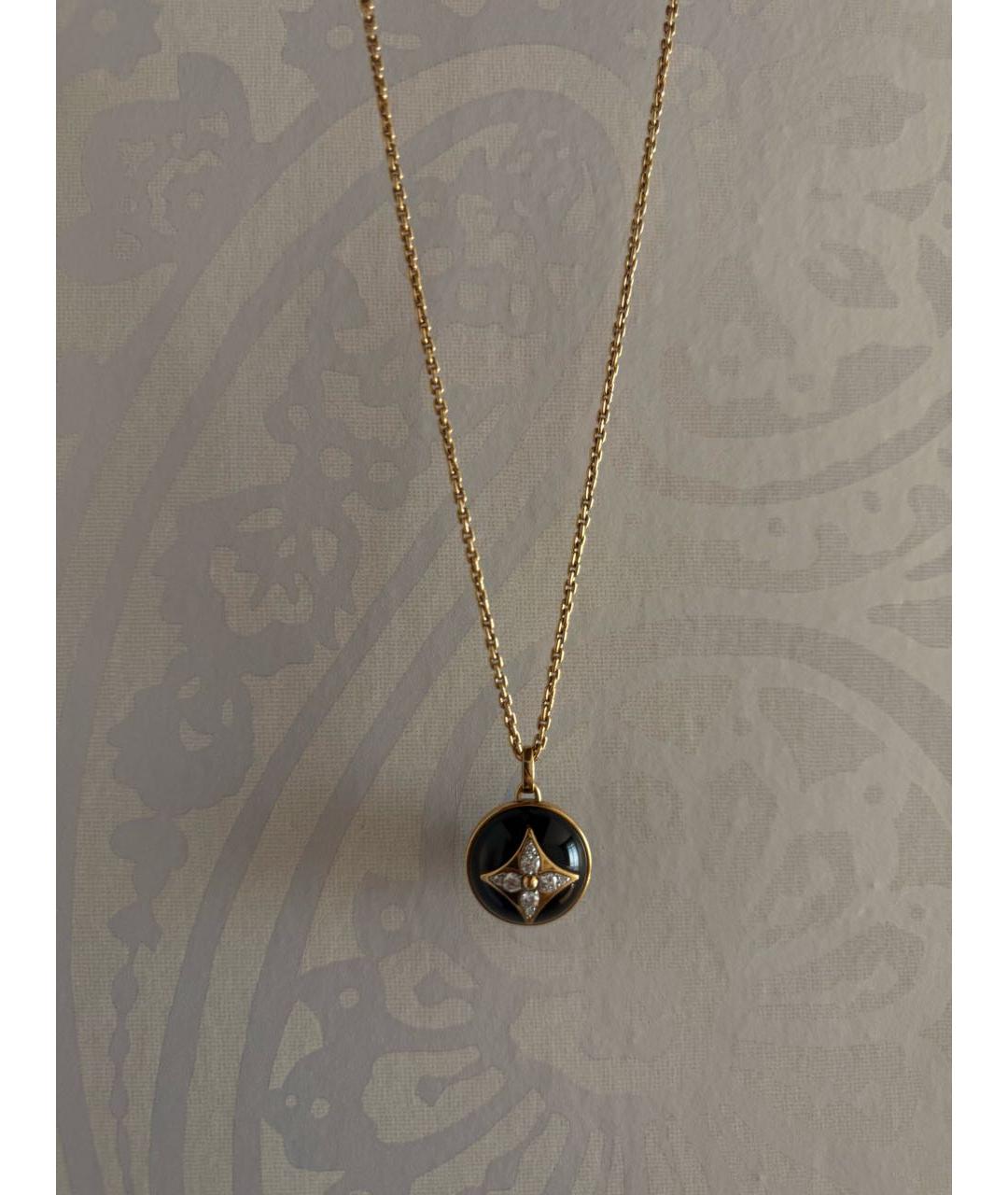 LOUIS VUITTON Черный кулон из желтого золота, фото 4