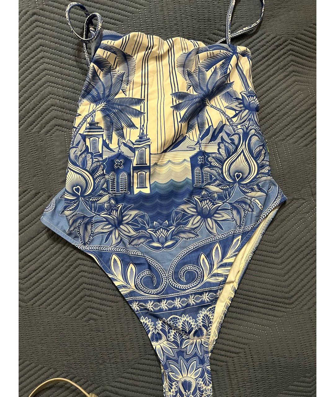 FARM RIO Синий полиамидовый купальник, фото 2