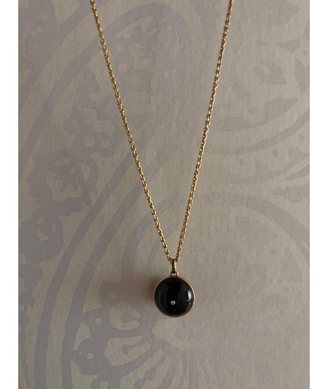 LOUIS VUITTON Черный кулон из желтого золота, фото 3