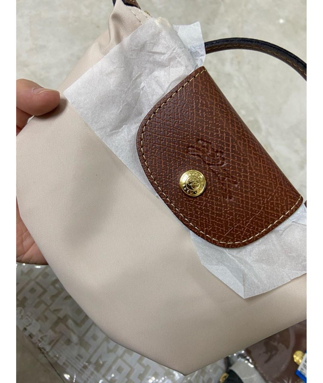 LONGCHAMP Бежевая сумка с короткими ручками, фото 5