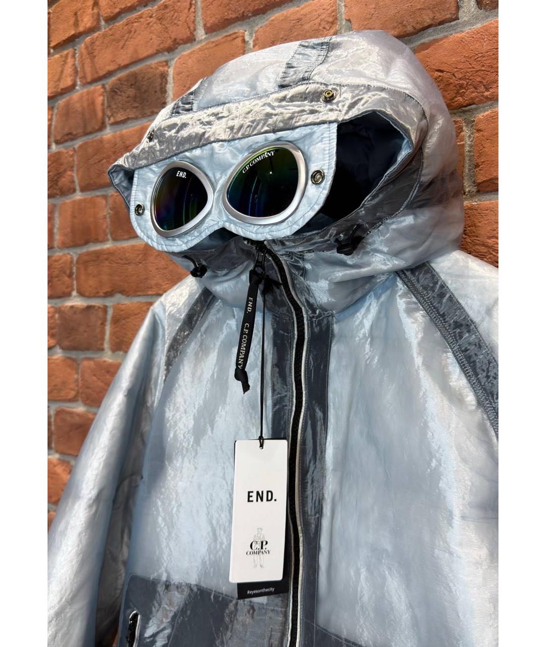 CP COMPANY Голубой полиамидовый пуховик, фото 3