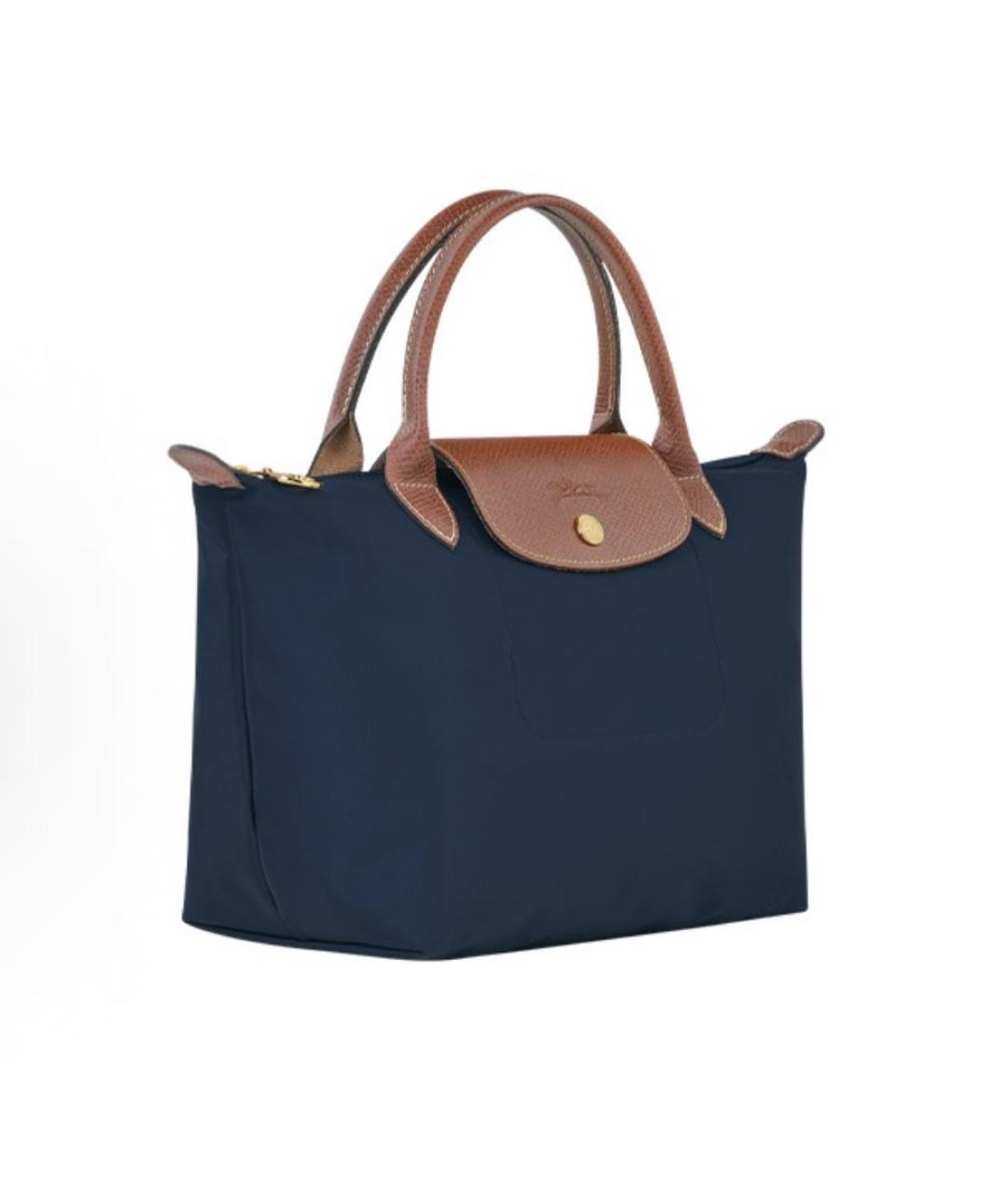 LONGCHAMP Темно-синяя сумка с короткими ручками, фото 2