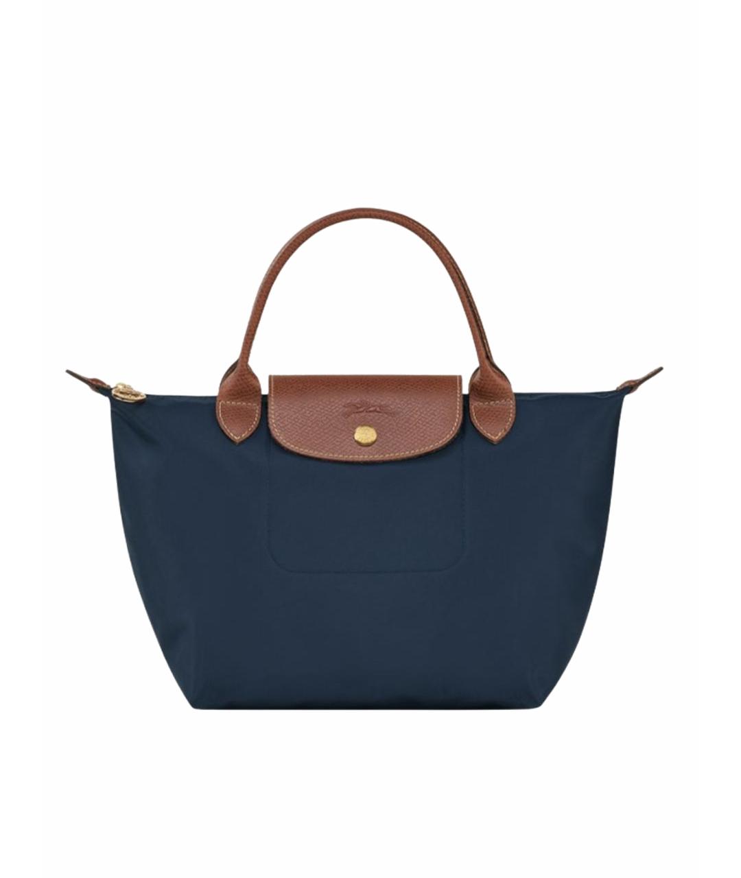 LONGCHAMP Темно-синяя сумка с короткими ручками, фото 1