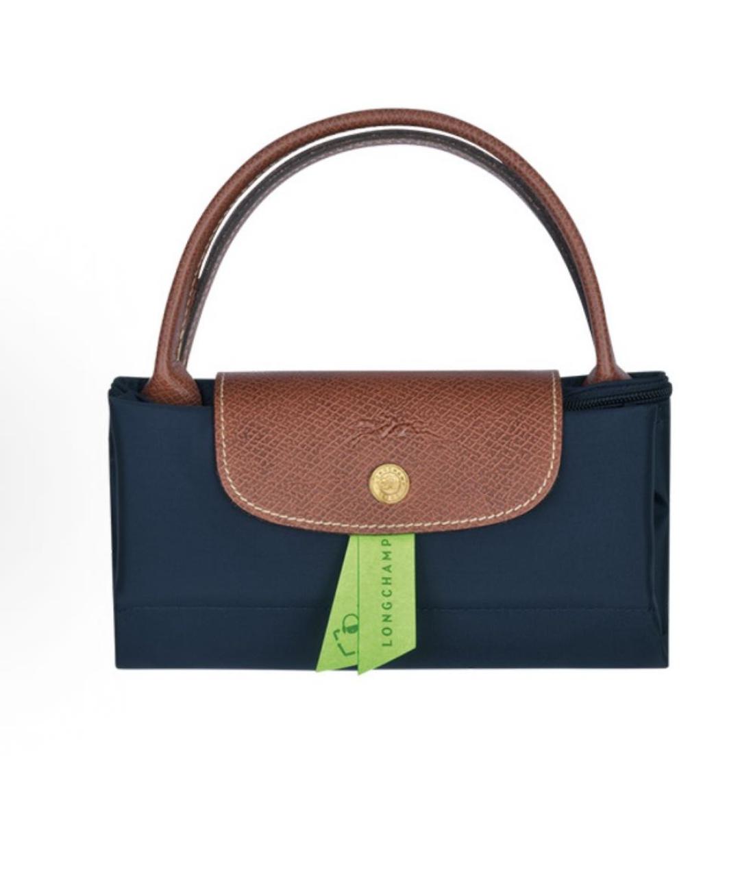 LONGCHAMP Темно-синяя сумка с короткими ручками, фото 4