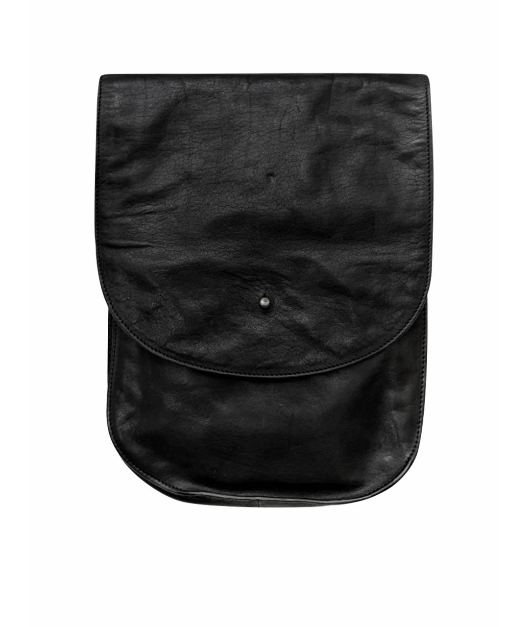 ANN DEMEULEMEESTER Черная кожаная сумка через плечо, фото 1