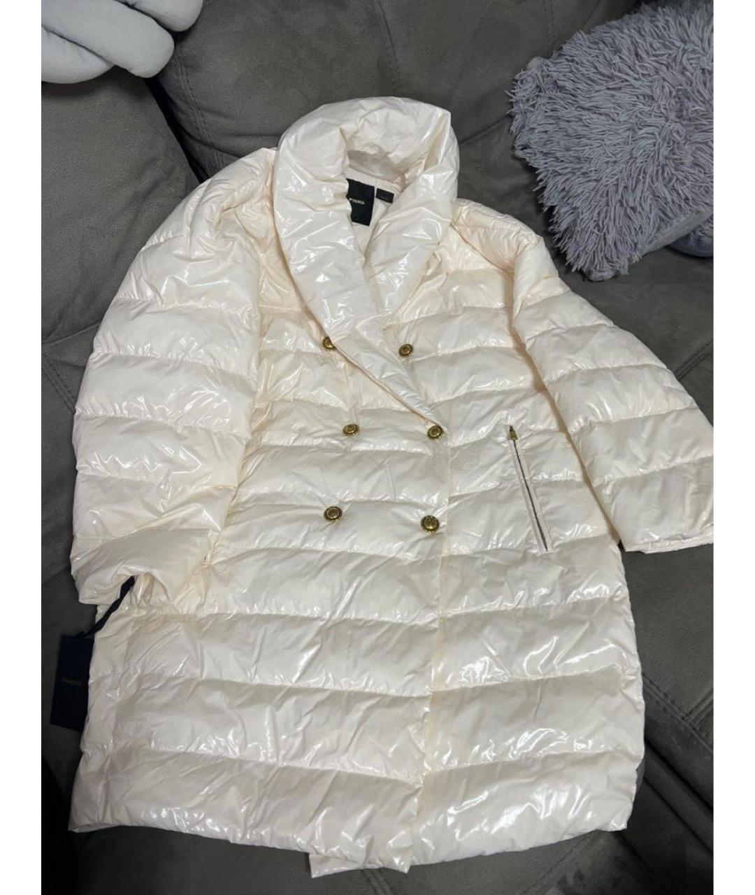 PINKO Бежевое пальто, фото 4