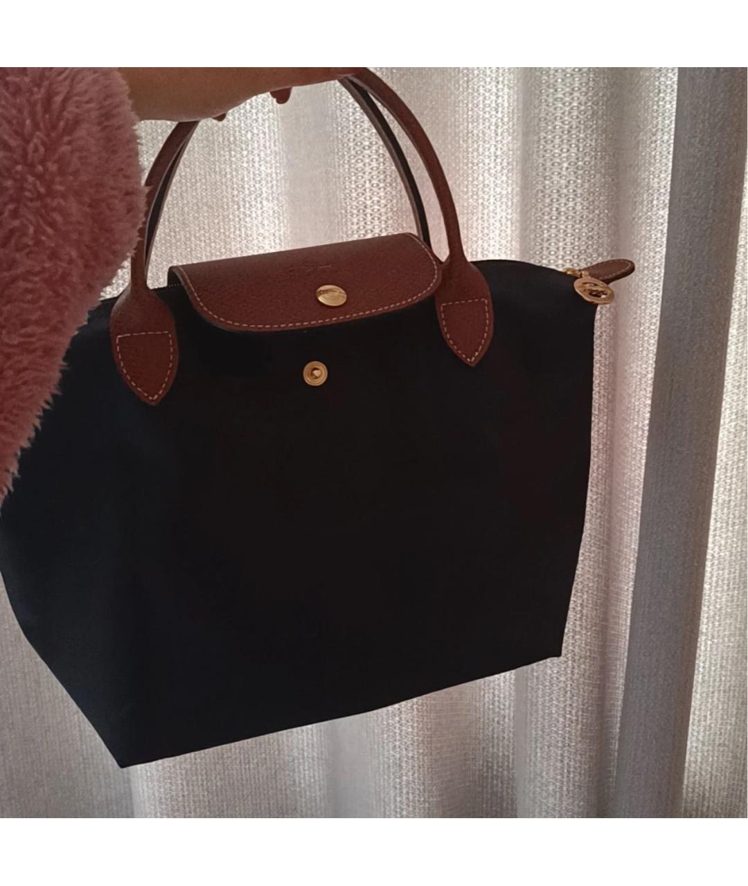 LONGCHAMP Черная сумка с короткими ручками, фото 8