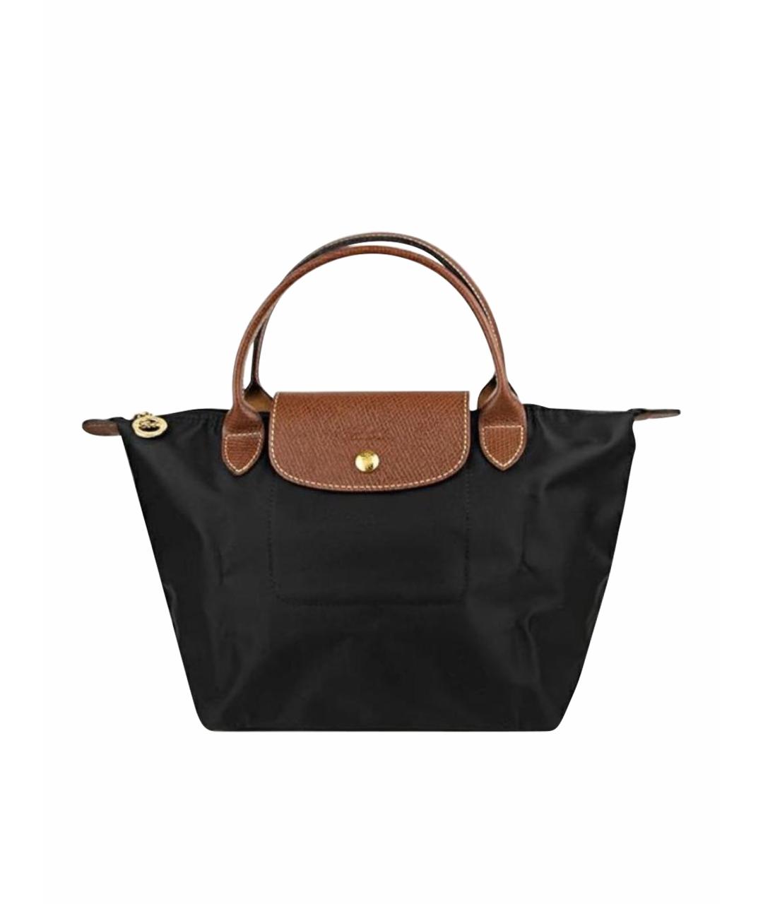 LONGCHAMP Черная сумка с короткими ручками, фото 1